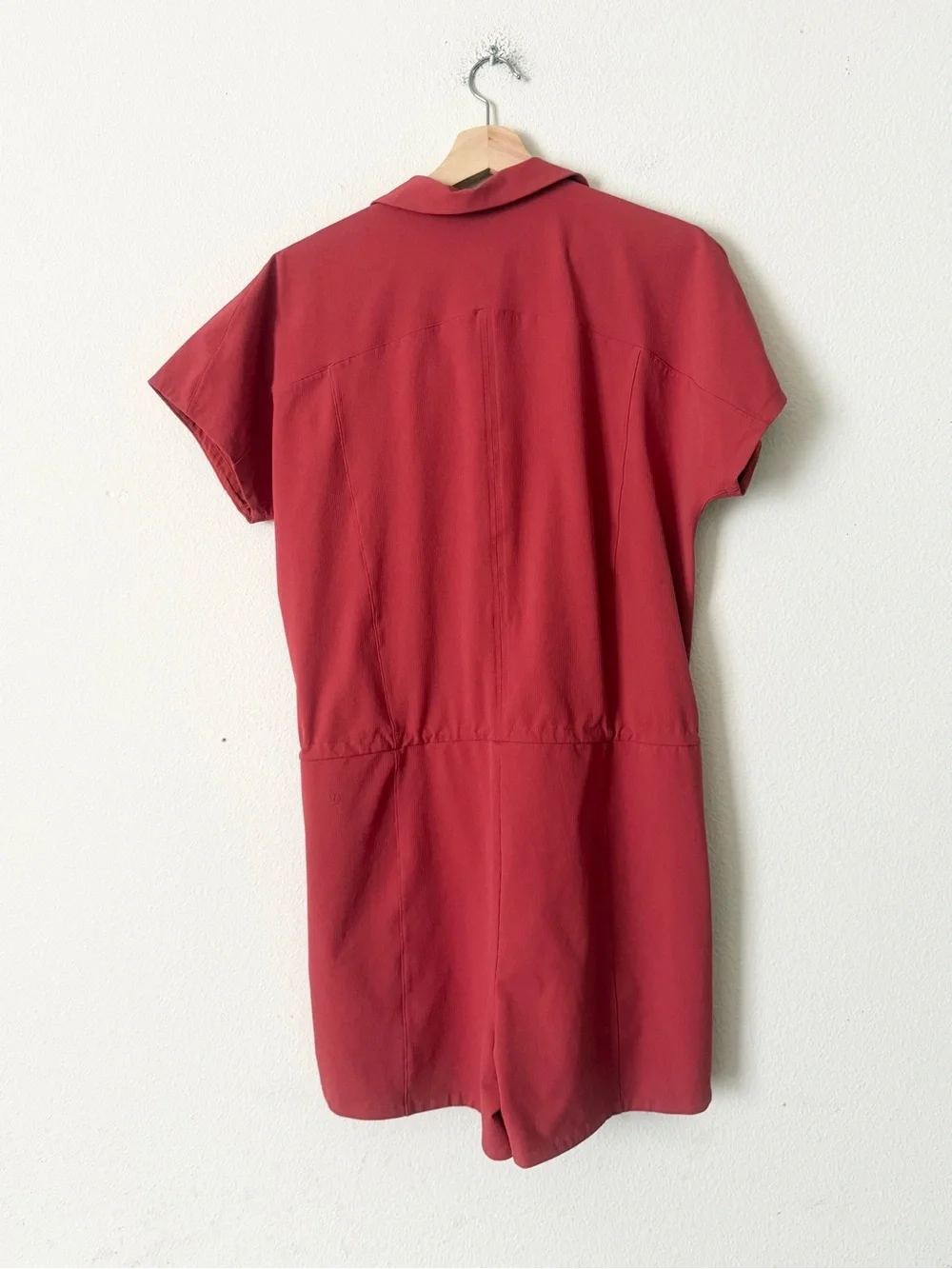 Lululemon SIZE 6 Stretch Rib Pocketed Romper in Red Rock